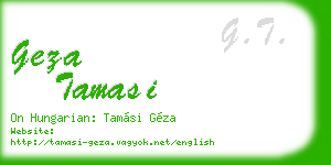 geza tamasi business card